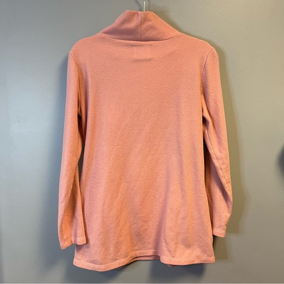 Dudley Stephens Fleece Light Pink Cobble Hill Turtleneck Terry Fleece Sz M EUC - Picture 10 of 15